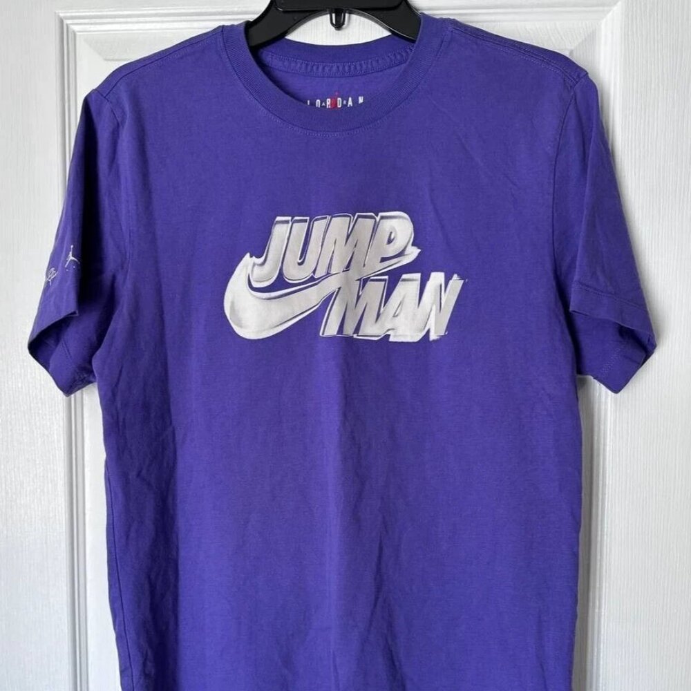 Nike Air Jordan Jumpman Graphic Mens T-Shirt Size S Small Purple/Violet Tee